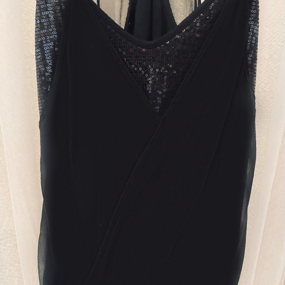 Bailey 44 sheer/sequin layered top